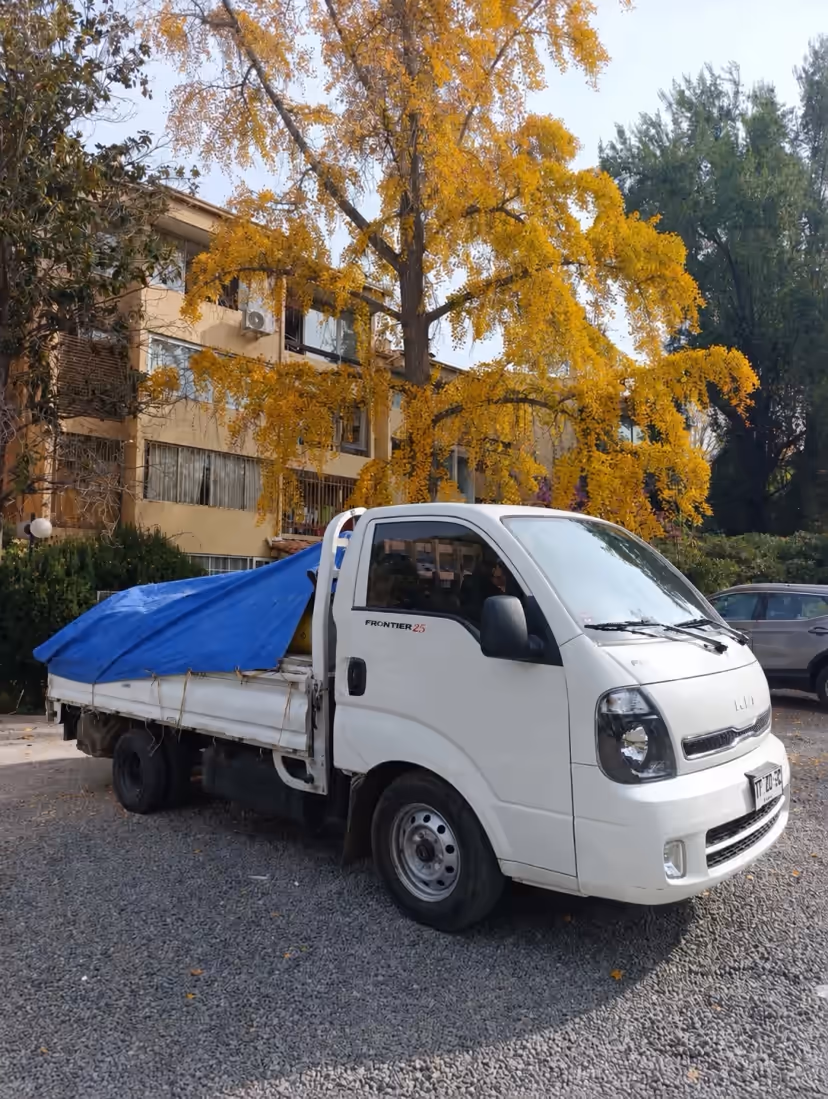Camión 3/4 de EcoRetiros realizando retiro de escombros en Santiago